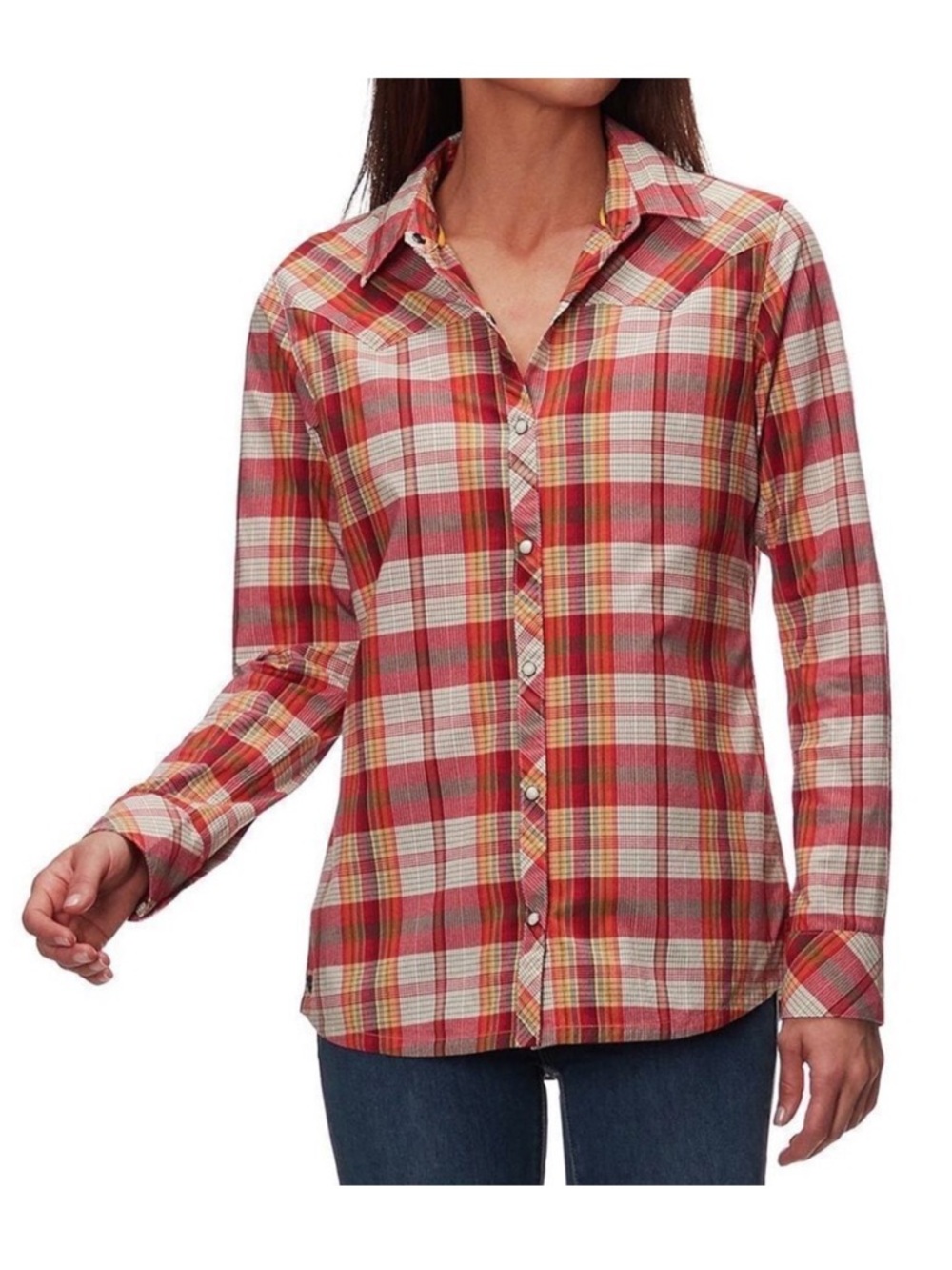 OUTDOOR RESEARCH Jolene Western Plaid Snap Front Shirt L